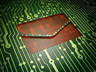 Image showing Finance concept: Email on circuit board background