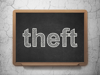 Image showing Privacy concept: Theft on chalkboard background