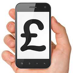 Image showing Currency concept: Pound on smartphone