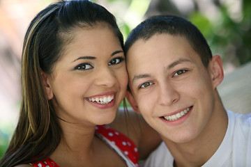 Image showing Happy teen couple