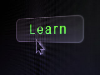 Image showing Education concept: Learn on digital button background