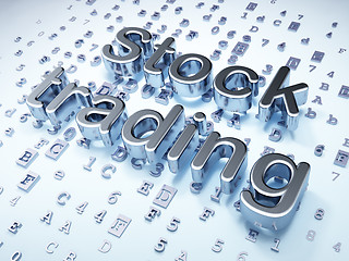 Image showing Finance concept: Silver Stock Trading on digital background