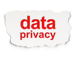 Image showing Protection concept: Data Privacy on Paper background