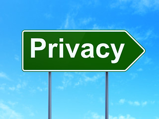 Image showing Privacy on road sign background