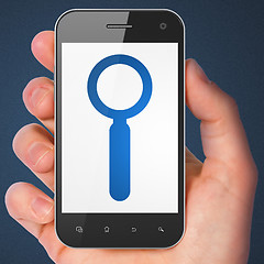 Image showing Web development concept: Search on smartphone