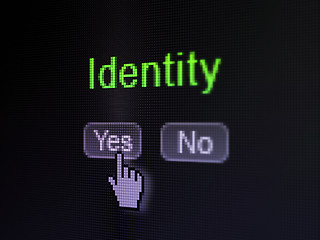 Image showing Security concept: Identity on digital computer screen