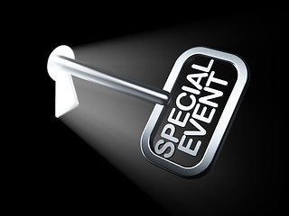 Image showing Business concept: Special Event on key