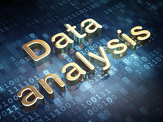 Image showing Data concept: Golden Data Analysis on digital background