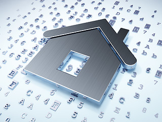 Image showing Finance concept: Silver Home on digital background