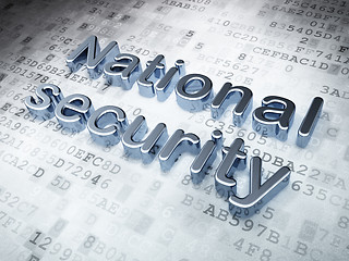 Image showing Security concept: Silver National Security on digital background