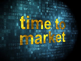 Image showing Time to Market on digital background