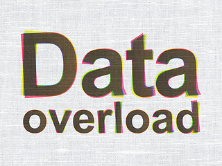 Image showing Data Overload on fabric texture background