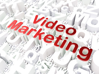 Image showing Finance concept: Video Marketing on alphabet background