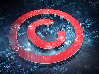 Image showing Law concept: Red Copyright on digital background
