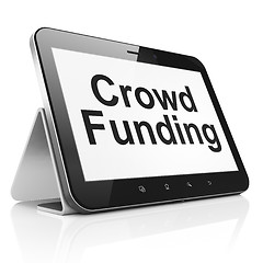 Image showing Business concept: Crowd Funding on tablet pc computer