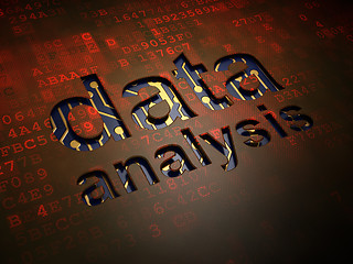 Image showing Data Analysis on digital screen background