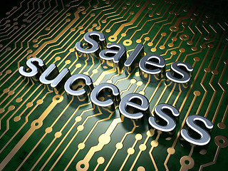 Image showing Marketing concept: Sales Success on circuit board background