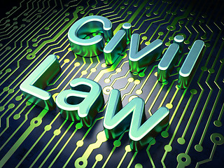 Image showing Law concept: Civil Law on circuit board background