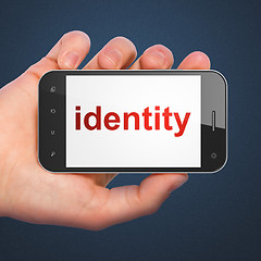 Image showing Privacy concept: Identity on smartphone