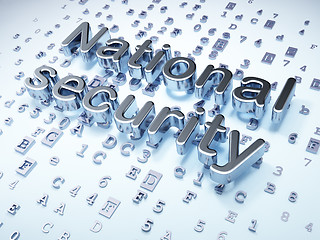 Image showing Safety concept: Silver National Security on digital background