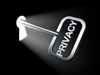 Image showing Protection concept: Privacy on key