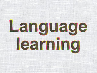 Image showing Education concept: Language Learning on fabric texture background