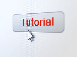 Image showing Education concept: Tutorial on digital button background