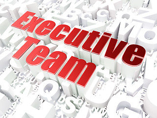 Image showing Finance concept: Executive Team on alphabet background