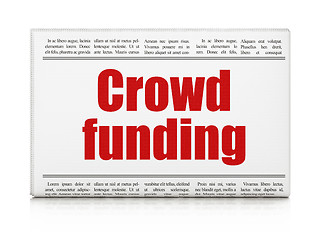 Image showing Business concept: newspaper headline Crowd Funding