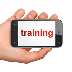 Image showing Education concept: Training on smartphone