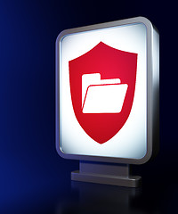 Image showing Business concept: Folder With Shield on billboard background