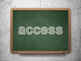 Image showing Privacy concept: Access on chalkboard background