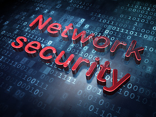 Image showing Security concept: Red Network Security on digital background