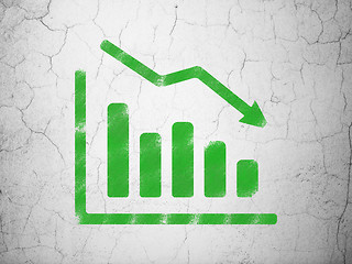 Image showing Finance concept: Decline Graph on wall background