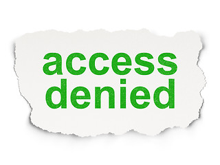 Image showing Privacy concept: Access Denied on Paper background