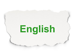 Image showing Education concept: English on Paper background