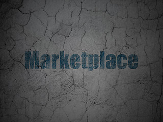 Image showing Marketing concept: Marketplace on grunge wall background