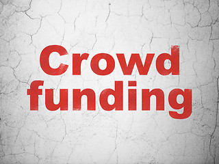 Image showing Finance concept: Crowd Funding on wall background