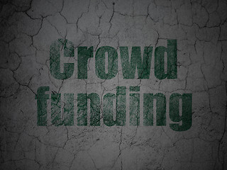 Image showing Business concept: Crowd Funding on grunge wall background
