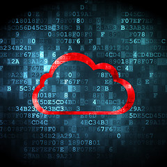 Image showing Technology concept: Cloud on digital background