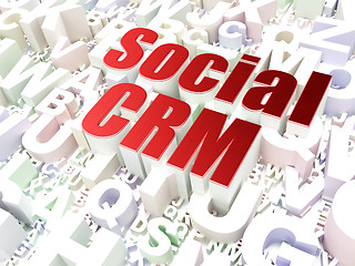 Image showing Finance concept: Social CRM on alphabet background