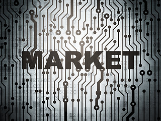 Image showing Business concept: circuit board with Market