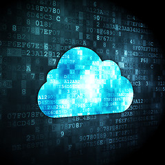 Image showing Networking concept: Cloud on digital background