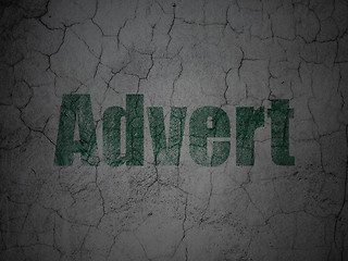 Image showing Marketing concept: Advert on grunge wall background