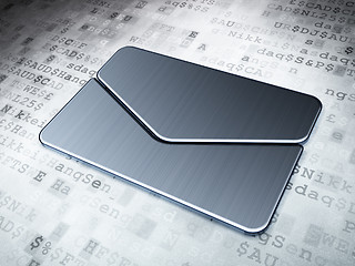 Image showing Finance concept: Silver Email on digital background