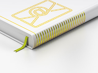 Image showing Finance concept: closed book, Email on white background