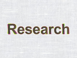 Image showing Marketing concept: Research on fabric texture background