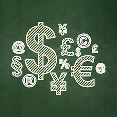 Image showing News concept: Finance Symbol on chalkboard background