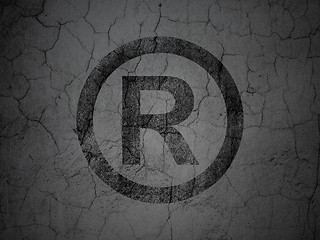 Image showing Law concept: Registered on grunge wall background