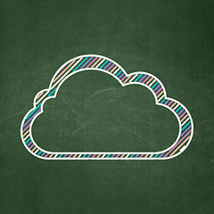 Image showing Cloud on chalkboard background